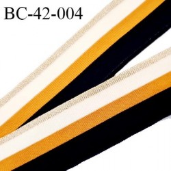 Bord-Côte 42 mm bord cote jersey maille synthétique couleur doré blanc bleu marine et jaune prix à la pièce