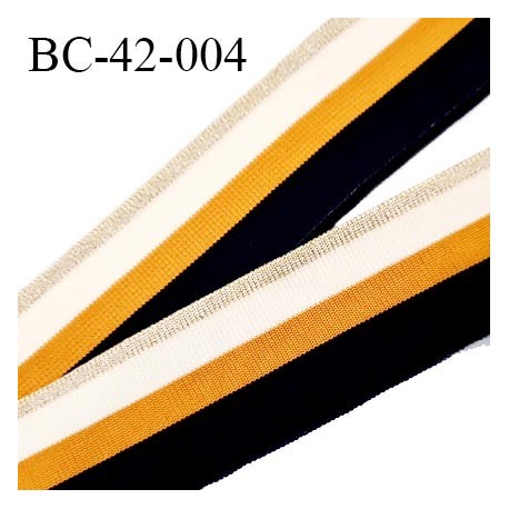 Bord-Côte 42 mm bord cote jersey maille synthétique couleur doré blanc bleu marine et jaune prix à la pièce