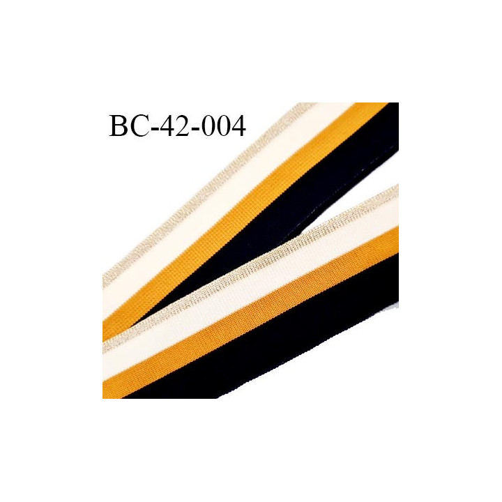 Bord-Côte 42 mm bord cote jersey maille synthétique couleur doré blanc bleu marine et jaune prix à la pièce