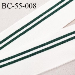 Bord-Côte 55 mm bord cote jersey maille synthétique couleur naturel et vert pailleté prix à la pièce