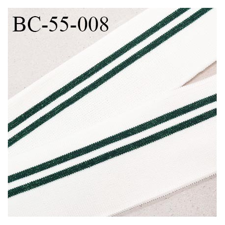 Bord-Côte 55 mm bord cote jersey maille synthétique couleur naturel et vert pailleté prix à la pièce