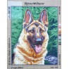 Canevas à broder 45 x 60 cm marque ROYAL PARIS thème CHIENS BERGER ALLEMAND l'ami fidèle