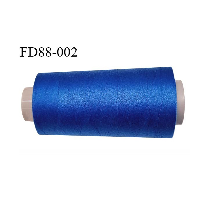Destockage Cone 5000 m fil  polyester n°120 couleur bleu longueur 5000 mètres  bobiné en France