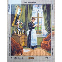 Canevas à broder 45 x 60 cm marque ROYAL PARIS thème LES NOUVELLES