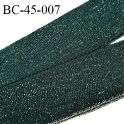 Bord-Côte 45 mm bord cote jersey maille synthétique couleur vert et doré largeur 4.5 cm longueur 120 cm prix à la pièce