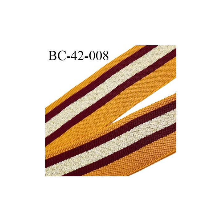 Bord-Côte 42 mm bord cote jersey maille synthétique couleur jaune bordeaux et doré prix à la pièce