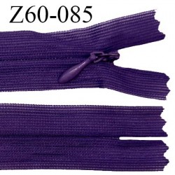 Fermeture zip 60 cm couleur indigo non séparable avec glissière nylon largeur 2.5 cm largeur de la glissière 5 mm prix à l'unité