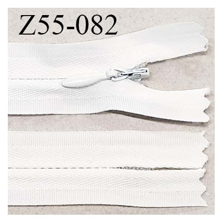 Fermeture zip 55 cm non séparable couleur naturel zip glissière nylon invisible largeur 5 mm longueur 55 cm prix à l'unité