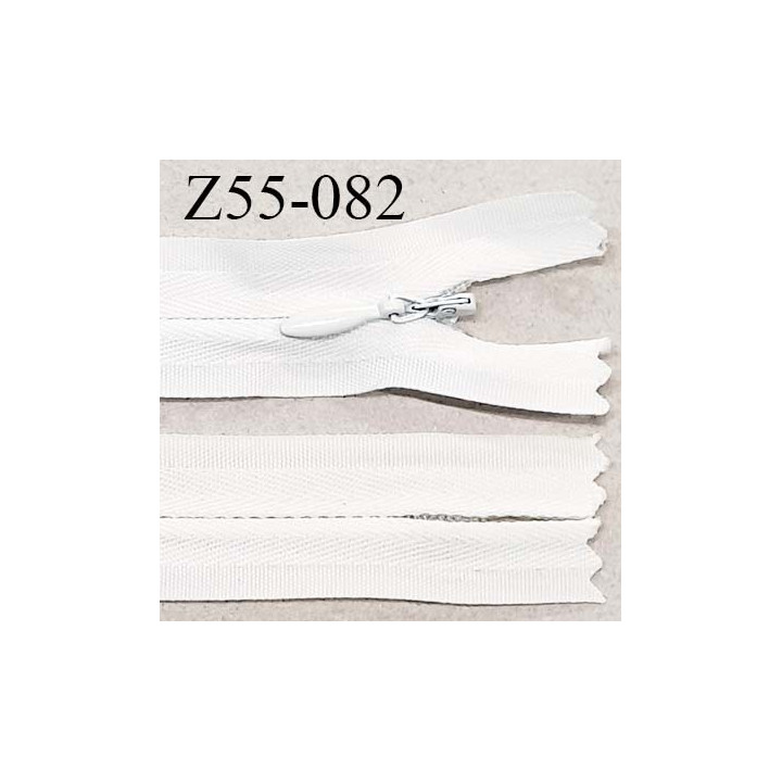 Fermeture zip 55 cm non séparable couleur naturel zip glissière nylon invisible largeur 5 mm longueur 55 cm prix à l'unité