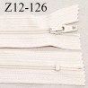 Fermeture zip 12 cm non séparable couleur écru largeur 2.5 cm zip nylon longueur 12 cm largeur 4 mm prix à la pièce