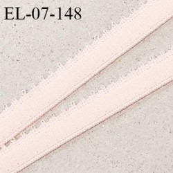 Elastique picot 7 mm lingerie couleur rose pastel ou rose paradis haut de gamme fabriqué en France prix au mètre