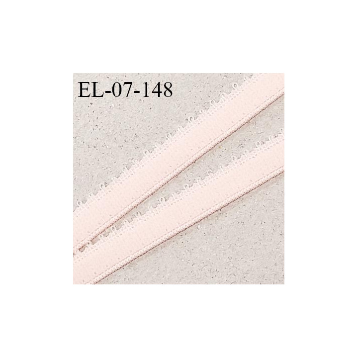 Elastique picot 7 mm lingerie couleur rose pastel ou rose paradis haut de gamme fabriqué en France prix au mètre