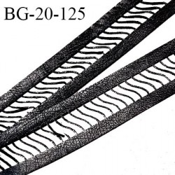 Galon ruban entre deux 20 mm couleur noir effet cuir largeur 20 mm prix au mètre