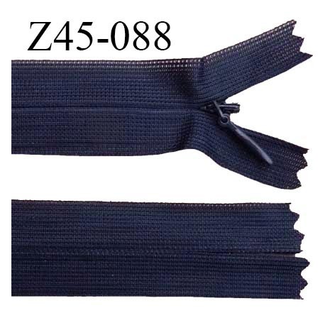 Fermeture zip 45 cm non séparable couleur bleu marine zip glissière nylon invisible largeur 5 mm longueur 45 cm prix à l'unité