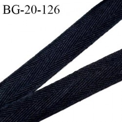 Biais sergé 20 mm souple couleur noir largeur 20 mm prix au mètre