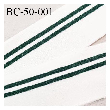 Bord-Côte 50 mm bord cote jersey maille synthétique couleur naturel et vert pailleté prix à la pièce