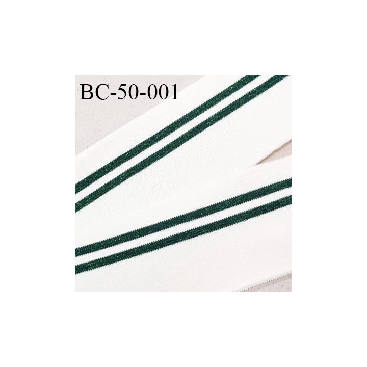 Bord-Côte 50 mm bord cote jersey maille synthétique couleur naturel et vert pailleté prix à la pièce