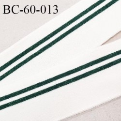 Bord-Côte 60 mm bord cote jersey maille synthétique couleur naturel et vert pailleté prix à la pièce