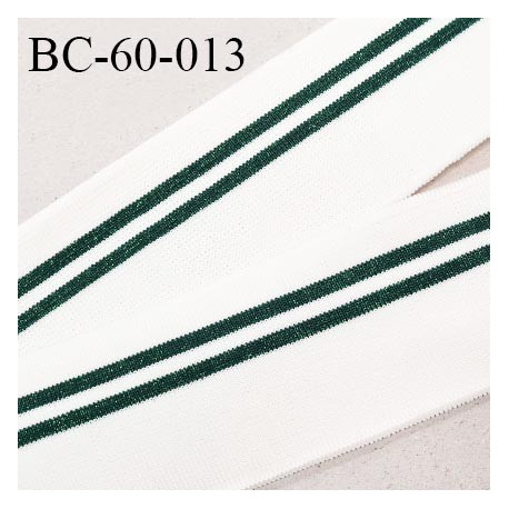 Bord-Côte 60 mm bord cote jersey maille synthétique couleur naturel et vert pailleté prix à la pièce