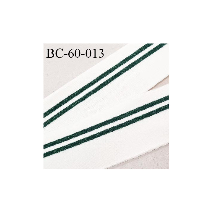 Bord-Côte 60 mm bord cote jersey maille synthétique couleur naturel et vert pailleté prix à la pièce