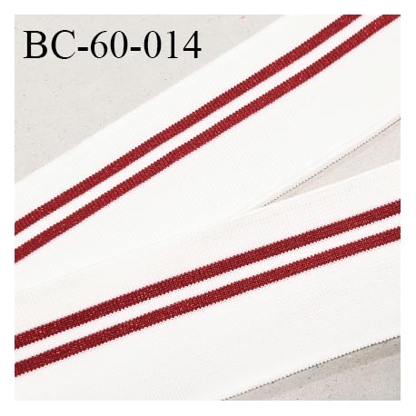 Bord-Côte 60 mm bord cote jersey maille synthétique couleur naturel et rouge pailleté prix à la pièce