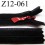fermeture éclair invisible longueur 12 cm largeur 2 cm couleur noir curseur rouge non séparable glissière zip nylon