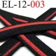élastique plat largeur 12 mm couleur rouge et noir vendu au mètre 