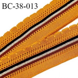 Bord-Côte 38 mm bord cote jersey maille synthétique couleur jaune moutarde noir marron et doré pailleté prix à la pièce