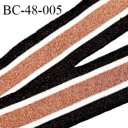Bord-Côte 48 mm bord cote jersey maille synthétique couleur noir blanc et bronze pailleté prix à la pièce