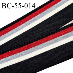 Bord-Côte 55 mm bord cote jersey maille synthétique couleur noir blanc rouge pailleté et argenté prix à la pièce
