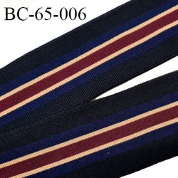 Bord-Côte 65 mm bord cote jersey maille synthétique couleur noir bleu beige et bordeaux prix à la pièce