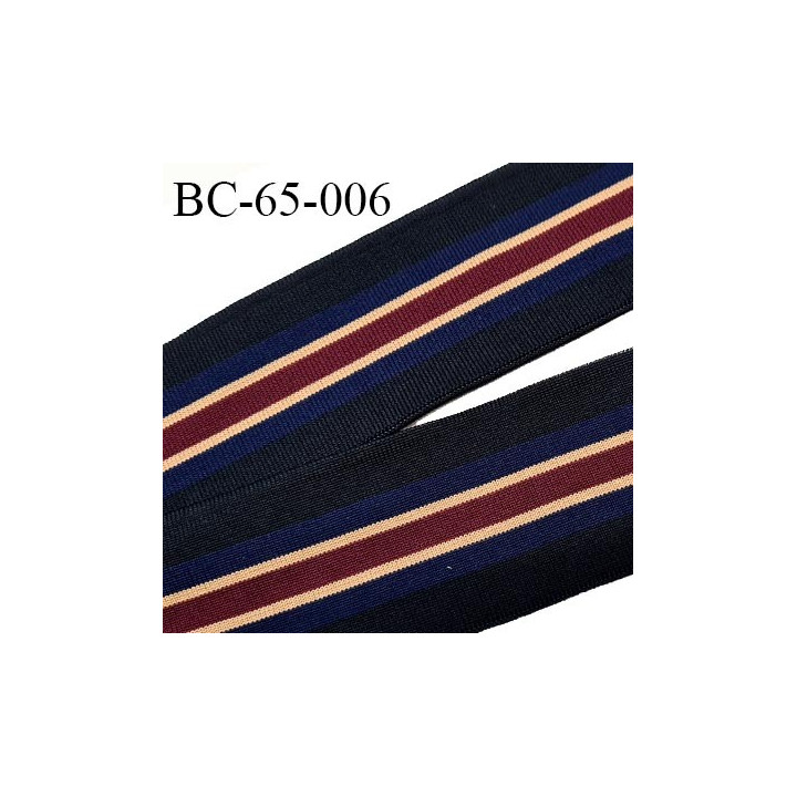 Bord-Côte 65 mm bord cote jersey maille synthétique couleur noir bleu beige et bordeaux prix à la pièce