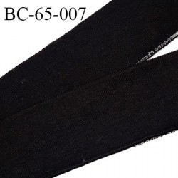 Bord-Côte 65 mm bord cote jersey maille synthétique couleur noir largeur 6.5 cm longueur 100 cm prix à la pièce