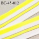 Bord-Côte 45 mm bord cote jersey maille synthétique couleur naturel et jaune fluo largeur 4.5 cm longueur 120 cm prix à la pièce