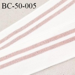 Bord-Côte 50 mm bord cote jersey maille synthétique couleur naturel et rose pailleté prix à la pièce