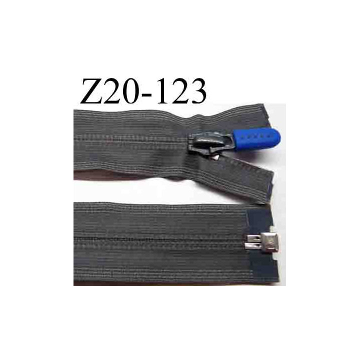 fermeture éclair invisible grise longueur 20 cm largeur 3 cm couleur gris séparable glissière zip nylon largeur 6.5 cm