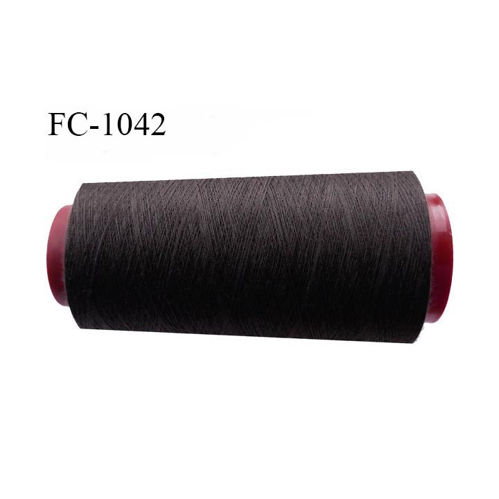 Cone 2000 m fil mousse polyester n°110 couleur marron longueur 2000 mètres bobiné en France