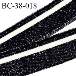 Bord-Côte 38 mm bord cote jersey maille synthétique couleur naturel et noir argenté prix à la pièce