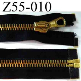 fermeture  éclair  longueur 55 cm couleur noir séparable superbe largeur 3,4 cm largeur de la glissière zip métal 9 mm