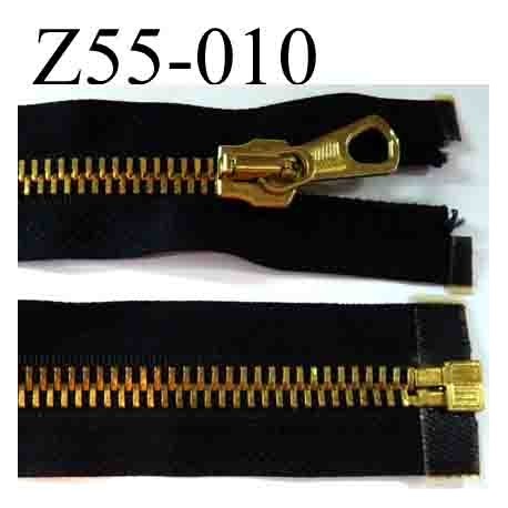 fermeture éclair longueur 55 cm couleur noir séparable superbe largeur 3,4 cm largeur de la glissière zip métal 9 mm
