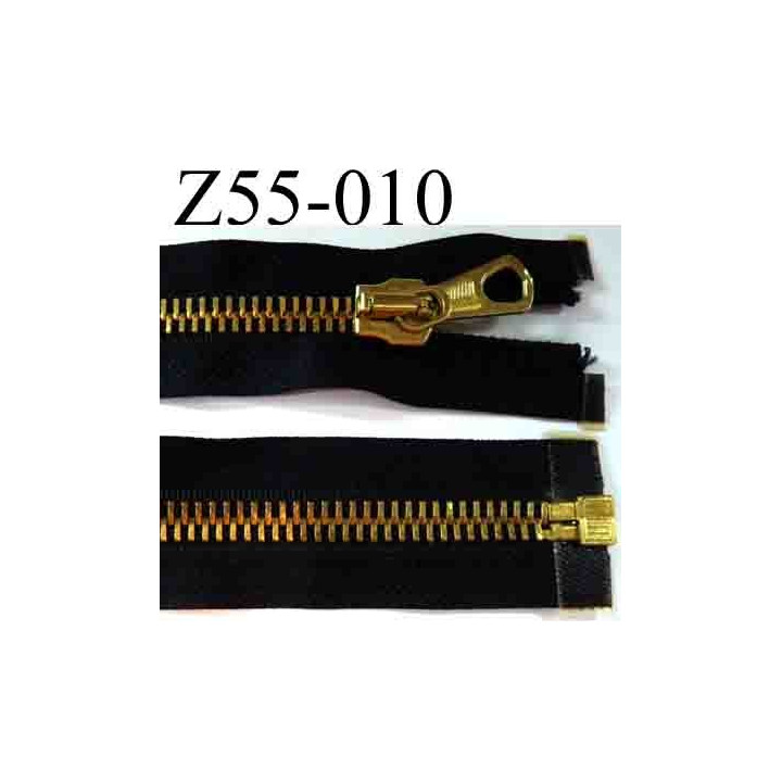 fermeture  éclair  longueur 55 cm couleur noir séparable superbe largeur 3,4 cm largeur de la glissière zip métal 9 mm