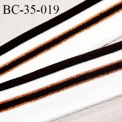 Bord-Côte 35 mm bord cote jersey maille synthétique couleur naturel marron et bronze clair prix à la pièce