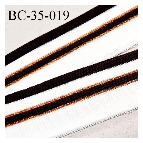 Bord-Côte 35 mm bord cote jersey maille synthétique couleur naturel marron et bronze clair prix à la pièce