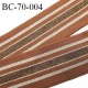 Bord-Côte 70 mm bord cote jersey maille synthétique couleur marron bronze et doré largeur 70 cm longueur 100 cm prix à la pièce