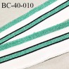 Bord-Côte 40 mm bord côte jersey maille synthétique couleur naturel et vert pailleté prix à la pièce