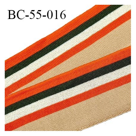 Bord-Côte 55 mm bord cote jersey maille synthétique couleur beige orange kaki et doré prix à la pièce