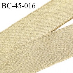 Bord-Côte 45 mm bord cote jersey maille synthétique couleur doré pailleté largeur 4.5 cm longueur 100 cm prix à la pièce