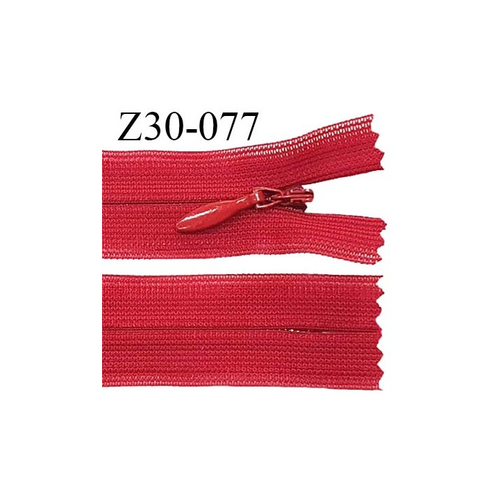 Fermeture zip 30 cm non séparable couleur rose cerise largeur 2.5 cm zip nylon invisible prix à l'unité