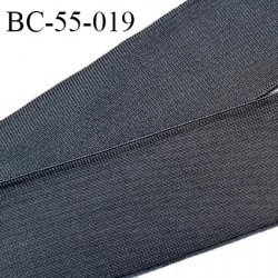 Bord-Côte 55 mm bord cote jersey maille synthétique couleur gris largeur 5.5 cm longueur 100 cm prix à la pièce