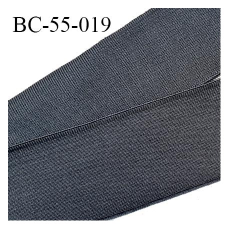 Bord-Côte 55 mm bord cote jersey maille synthétique couleur gris largeur 5.5 cm longueur 100 cm prix à la pièce